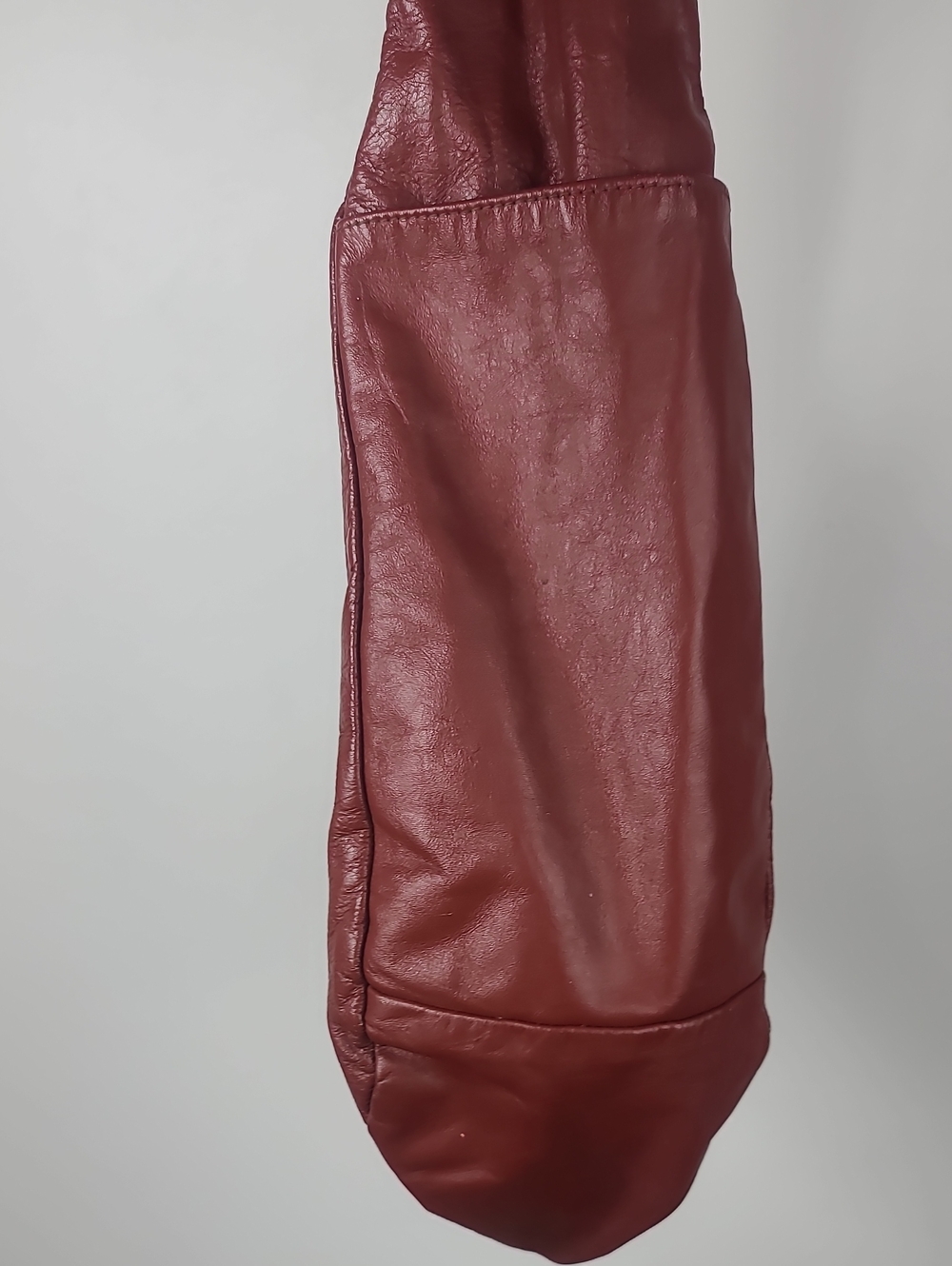 Vintage Flores Bags Mohagany Reddish Brown Leather Boho Slouch Hobo Shoulder Bag - Picture 8 of 12